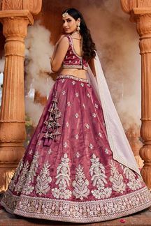Picture of Creative Burgundy Designer Indo-Western Lehenga Choli for Engagement, Wedding, Sangeet, Reception, and Party
