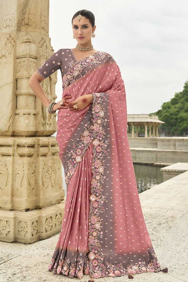Picture of Pretty Viscose Tissue Silk Designer Saree for Party, Sangeet, and Engagement