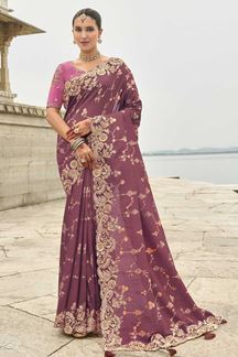 Picture of Surreal Viscose Tissue Silk Designer Saree for Party, Sangeet, Engagement, and Reception
