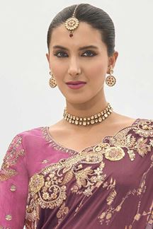 Picture of Surreal Viscose Tissue Silk Designer Saree for Party, Sangeet, Engagement, and Reception