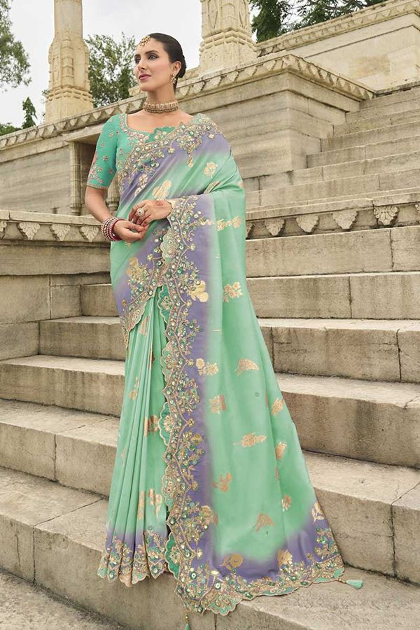 Picture of Enticing Viscose Tissue Silk Designer Saree for Party, Sangeet, and Engagement