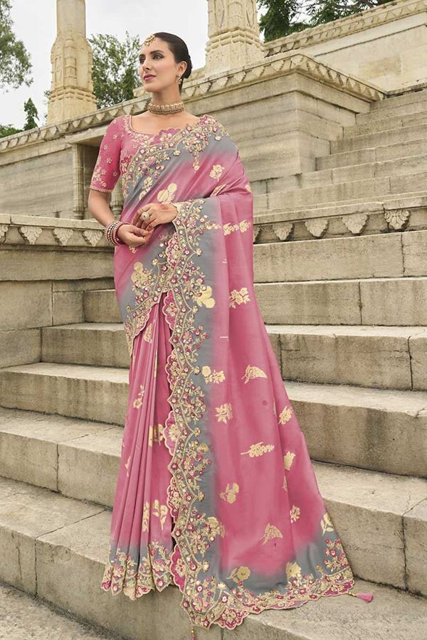 Picture of Irresistible Viscose Tissue Silk Designer Saree for Party, Sangeet, and Engagement
