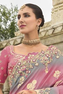 Picture of Irresistible Viscose Tissue Silk Designer Saree for Party, Sangeet, and Engagement