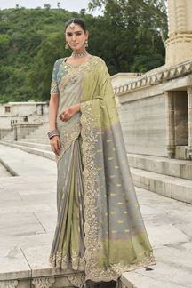 Picture of Marvelous Viscose Tissue Silk Designer Saree for Party, Sangeet, and Engagement