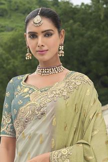Picture of Marvelous Viscose Tissue Silk Designer Saree for Party, Sangeet, and Engagement