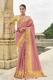 Picture of Trendy Viscose Tissue Silk Designer Saree for Party, Sangeet, Festivals, and Engagement