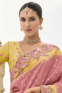 Picture of Trendy Viscose Tissue Silk Designer Saree for Party, Sangeet, Festivals, and Engagement