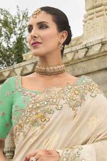 Picture of Appealing Viscose Tissue Silk Designer Saree for Party, Sangeet, Festivals, and Engagement