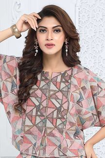 Picture of Smashing Peach Designer Co-Ord Set for Party