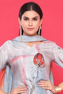 Picture of Outstanding Multi Designer Straight Cut Suit for Party and Festivals