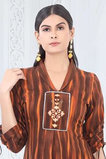 Picture of Creative Brown Designer Co-Ord Set for Party
