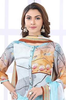 Picture of Exuberant Multi Designer Straight Cut Suit for Party, Sangeet, and Festivals