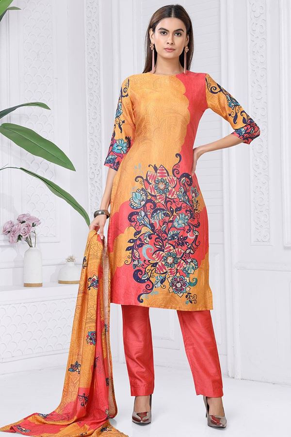 Picture of Charismatic Multi Designer Straight Cut Suit for Party, Sangeet, and Festivals