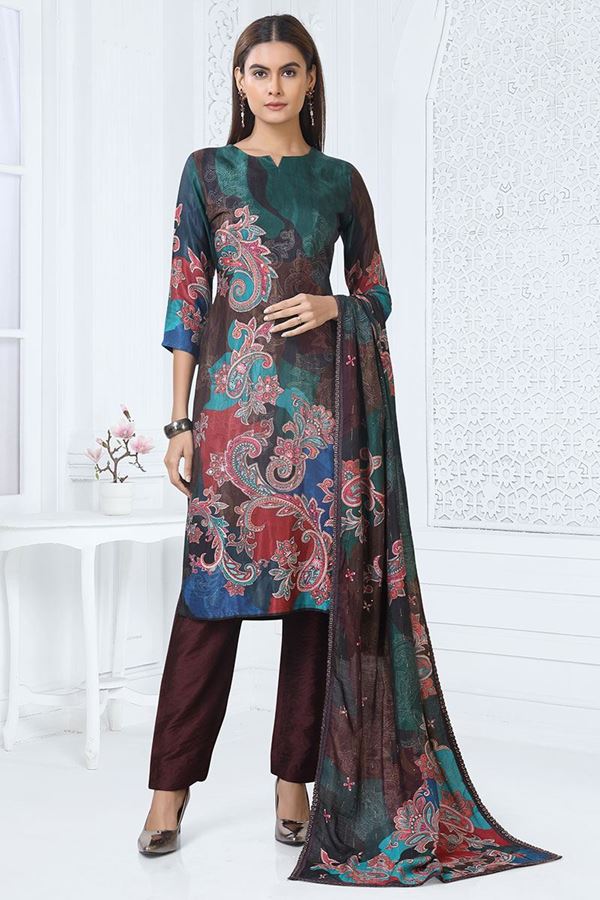 Picture of Creative Multi Designer Straight Cut Suit for Party, Sangeet, and Festivals