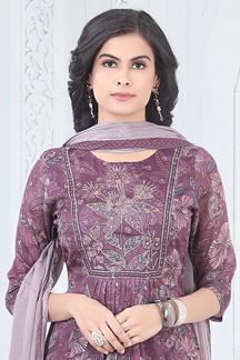 Picture of Surreal Wine Designer Straight Cut Suit for Party, Sangeet, and Festivals