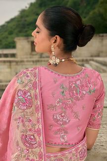Picture of  Ethnic Dola Silk Designer Saree for Engagement, Reception, Sangeet, and Parties