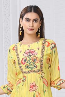 Picture of Marvelous Yellow Designer Straight Cut Suit for Haldi, Party, Sangeet, and Festivals