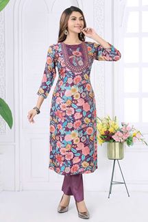 Picture of Divine Purple Designer Kurtis for Party, Sangeet, and Festivals