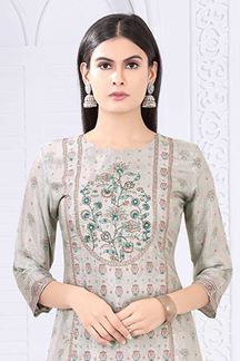 Picture of Glorious Grey Designer Kurtis for Party, Sangeet, and Festivals