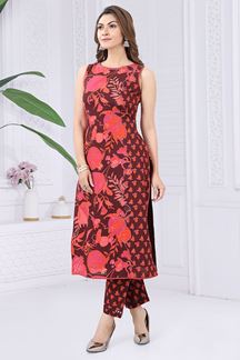 Picture of Artistic Maroon Designer Kurtis for Party, Sangeet, and Festivals