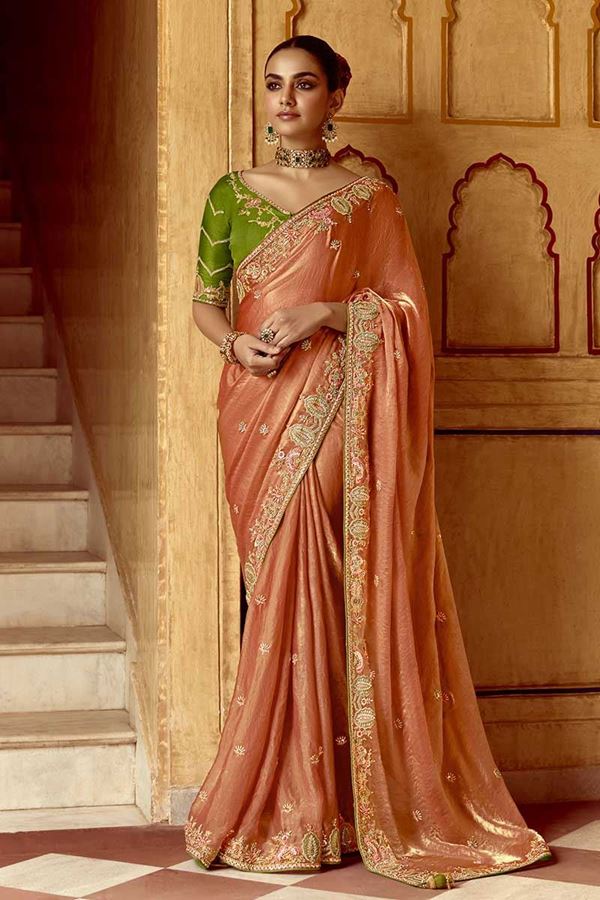 Picture of Royal Pure Silk Designer Saree for Wedding, Engagement, and Reception