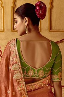 Picture of Royal Pure Silk Designer Saree for Wedding, Engagement, and Reception