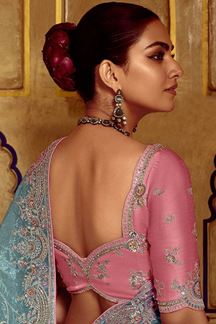 Picture of Breathtaking Pure Silk Designer Saree for Wedding, Engagement, and Reception