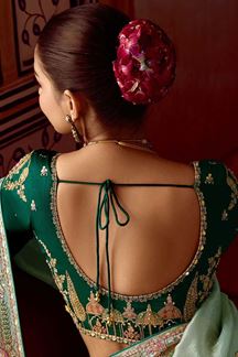 Picture of Outstanding Pure Silk Designer Saree for Engagement and Reception
