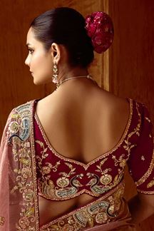 Picture of Creative Pure Silk Designer Saree for Wedding, Engagement, Reception, Sangeet, and Parties