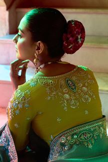 Picture of Mesmerizing Pure Silk Designer Saree for Wedding, Engagement, Reception, Sangeet, and Parties