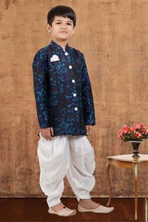 Picture of Exuberant Jacquard Silk Designer Kid’s Wear for Party, Festivals, Engagement, Wedding, and Reception