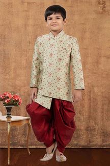 Picture of Impressive Jacquard Silk Designer Kid’s Wear for Party, Festivals, Engagement, Wedding, and Reception