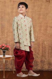 Picture of Impressive Jacquard Silk Designer Kid’s Wear for Party, Festivals, Engagement, Wedding, and Reception