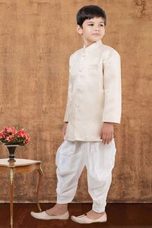 Picture of Magnificent Jacquard Silk Designer Kid’s Wear for Party, Festivals, Engagement, and Reception