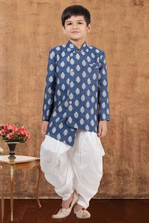 Picture of Fashionable Jacquard Silk Designer Kid’s Wear for Party, Festivals, Engagement, Wedding, and Reception