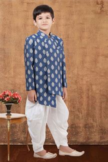 Picture of Fashionable Jacquard Silk Designer Kid’s Wear for Party, Festivals, Engagement, Wedding, and Reception
