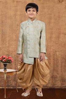 Picture of Appealing Jacquard Silk Designer Kid’s Wear for Party, Festivals, Engagement, Wedding, and Reception