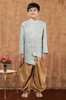 Picture of Spectacular Jacquard Silk Designer Kid’s Wear for Party, Festivals, Engagement, Wedding, and Reception
