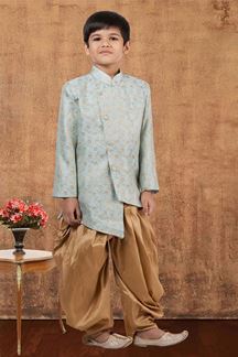 Picture of Spectacular Jacquard Silk Designer Kid’s Wear for Party, Festivals, Engagement, Wedding, and Reception