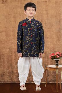 Picture of Charismatic Jacquard Silk Designer Kid’s Wear for Party, Festivals, Engagement, Wedding, and Reception