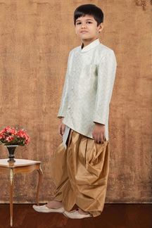 Picture of Captivating Jacquard Silk Designer Kid’s Wear for Party, Festivals, Engagement, Wedding, and Reception
