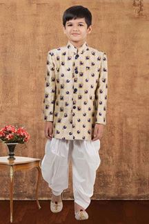 Picture of Attractive Jacquard Silk Designer Kid’s Wear for Party, Festivals, Engagement, and Reception