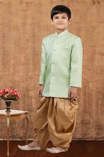 Picture of Dashing Jacquard Silk Designer Kid’s Wear for Party, Festivals, Engagement, and Reception