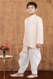 Picture of Elegant Jacquard Silk Designer Kid’s Wear for Party, Festivals, Engagement, and Reception