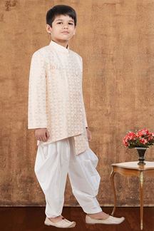 Picture of Elegant Jacquard Silk Designer Kid’s Wear for Party, Festivals, Engagement, and Reception