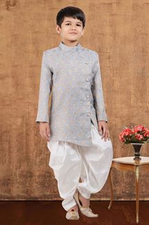 Picture of Fancy Jacquard Silk Designer Kid’s Wear for Party, Festivals, Engagement, and Reception