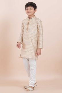 Picture of Classy Off-White Designer Ethnic Wear for Boys – Perfect for Engagements, Festivals, Sangeet, and Parties