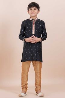 Picture of Charming Black Designer Ethnic Wear for Boys – Perfect for Reception, Sangeet, and Parties