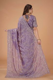 Picture of  Ethnic Crush Georgette Designer Saree for Engagement, Reception, Sangeet, and Parties
