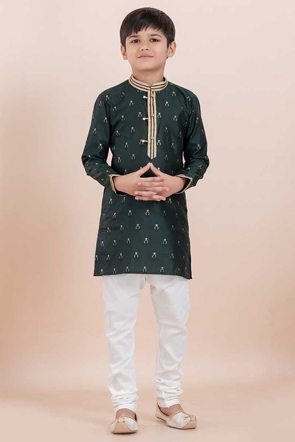 Picture of Delightful Teal Designer Ethnic Wear for Boys – Perfect for Engagement, Festivals, Sangeet, and Parties